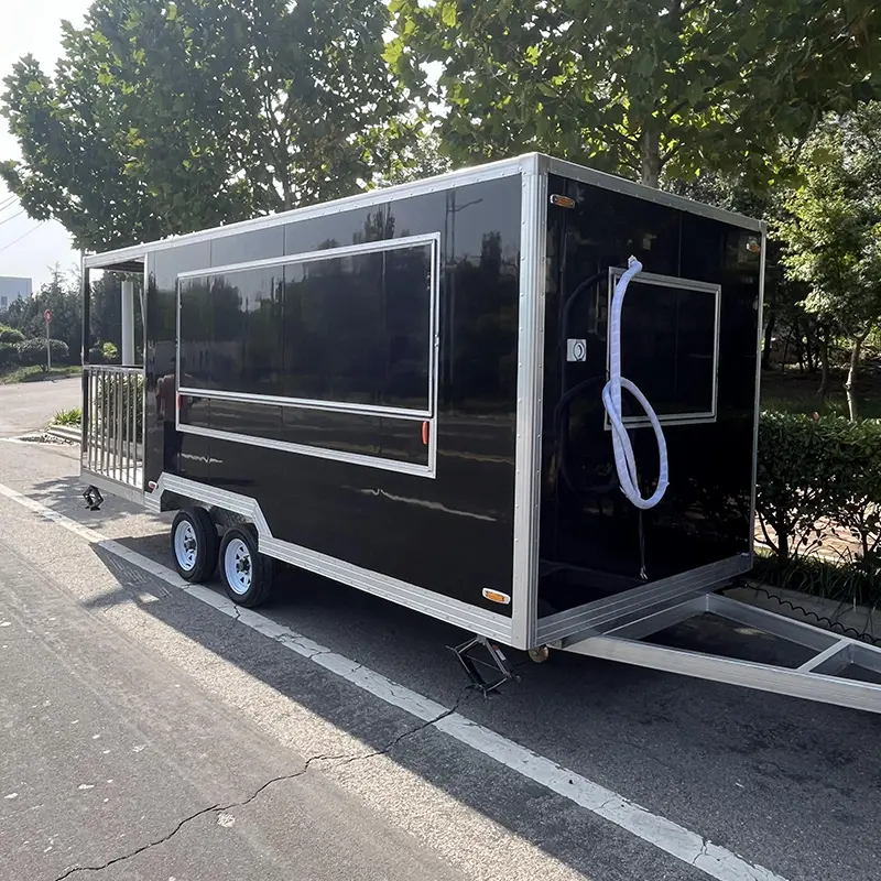 Trailer thực phẩm vuông thép mạ kẽm