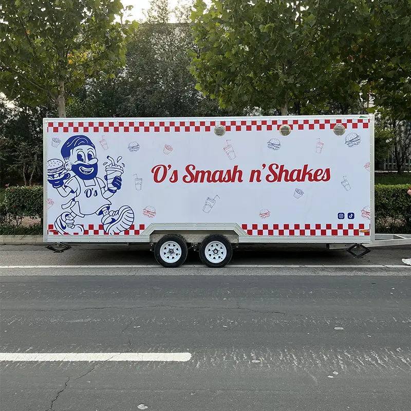 Trailer nhà bếp đồ ăn nhanh và tiệm bánh di động